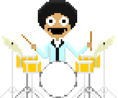 Drummer pixel art gif