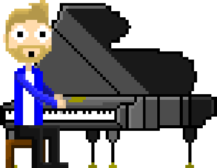 Owen pixel art piano gif